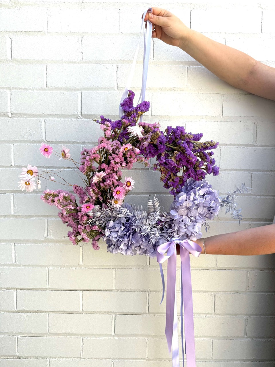 Artistic Fresh & Dried Flowers Christmas Wreath