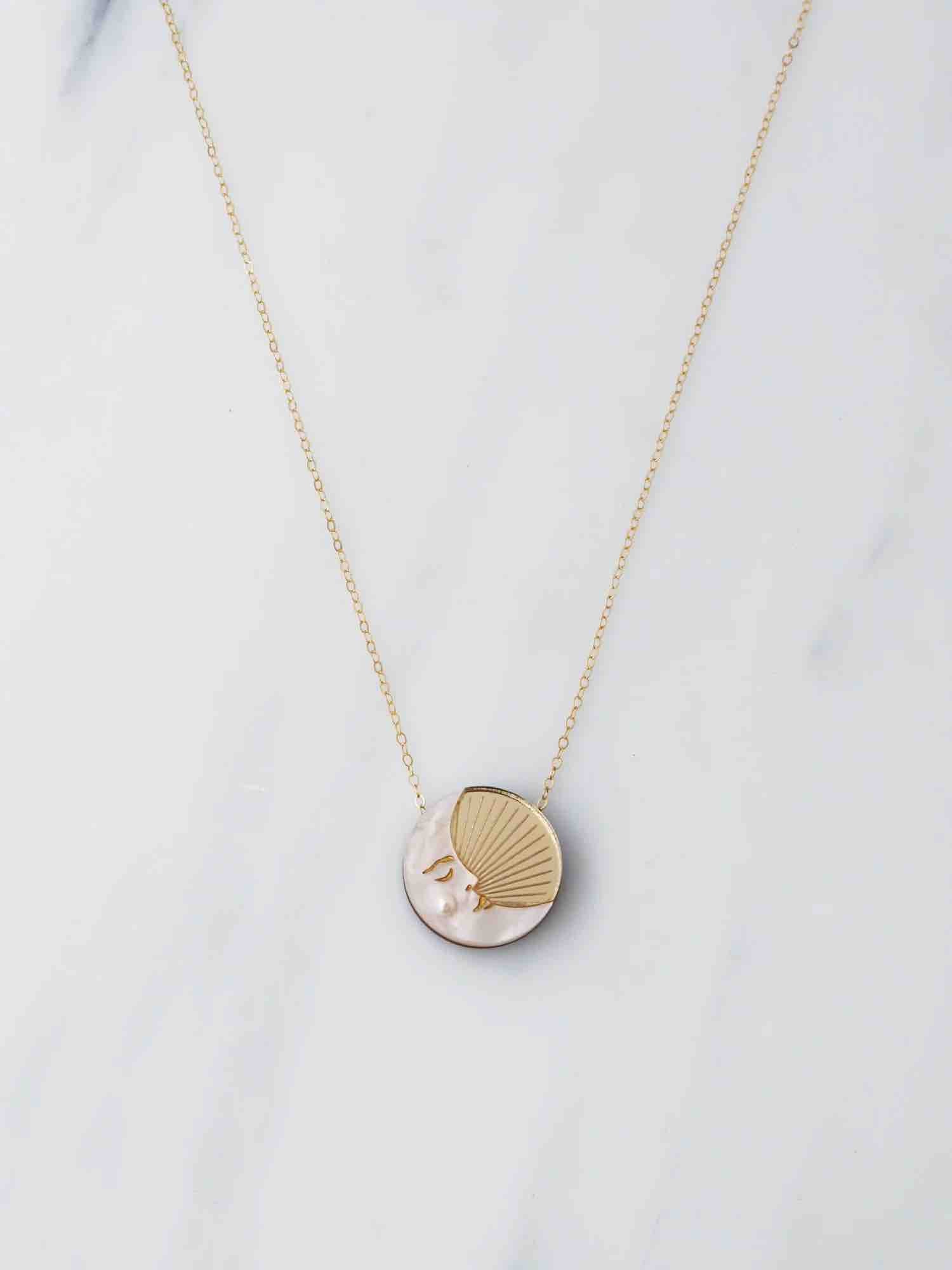 Silver Moon Necklace by Wolf & Moon
