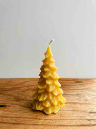 100% Pure Beeswax Christmas Tree Candle by Rooftop Bees