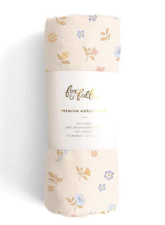 Organic Muslin Wrap Swaddle by Fox & Fallow - Lime Tree Bower