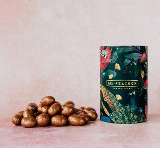 Salted Toffee Almonds Gift Canister by Ms Peacock - Lime Tree Bower