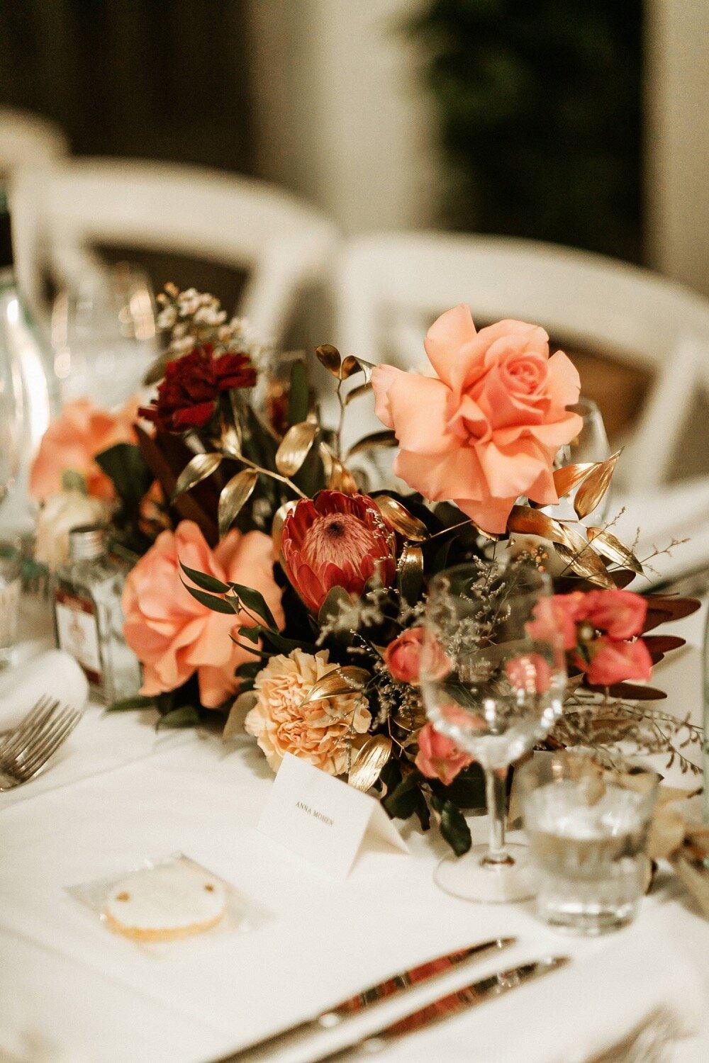 burnt orange mosman sydney wedding flowers orange