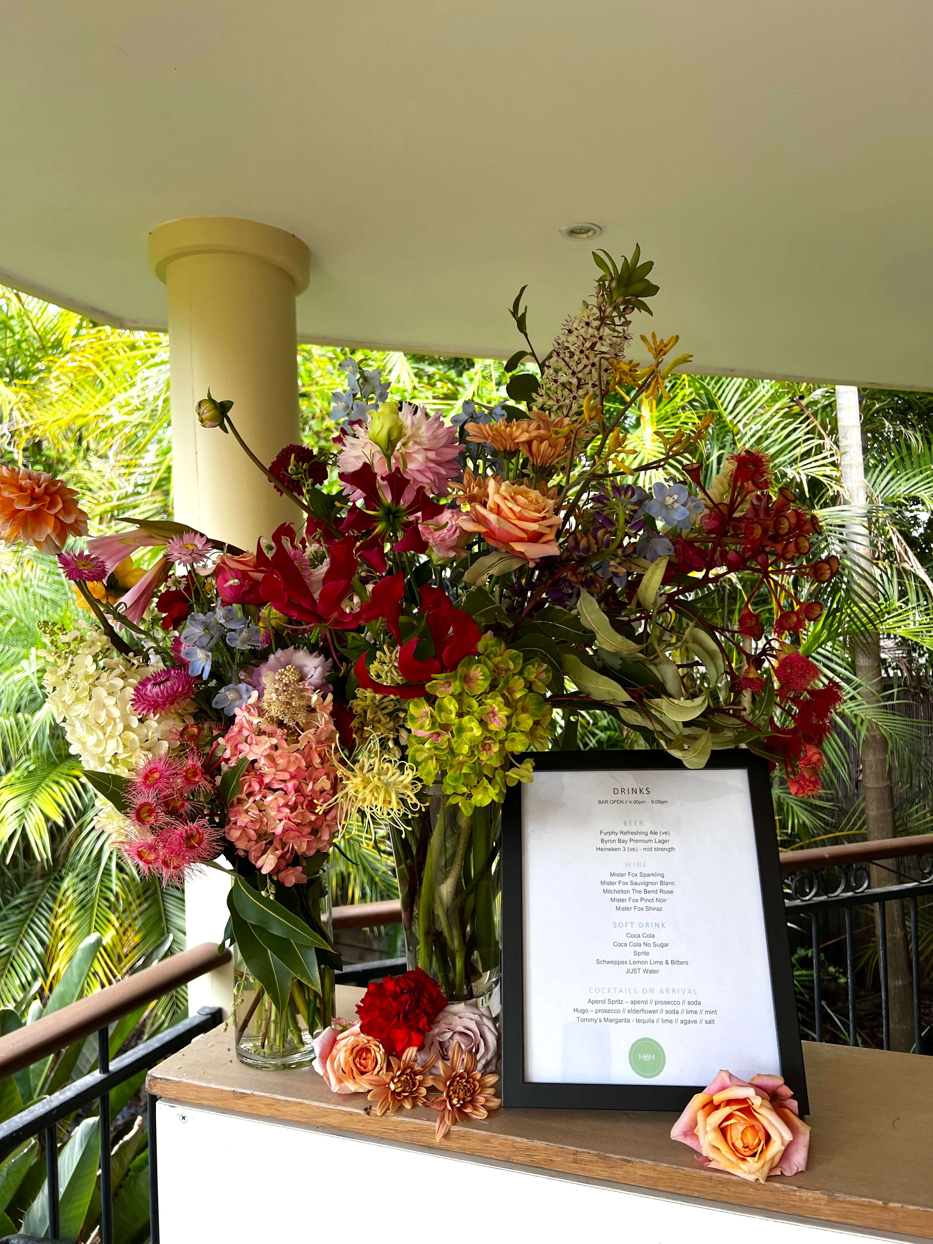 colourful bar flowers