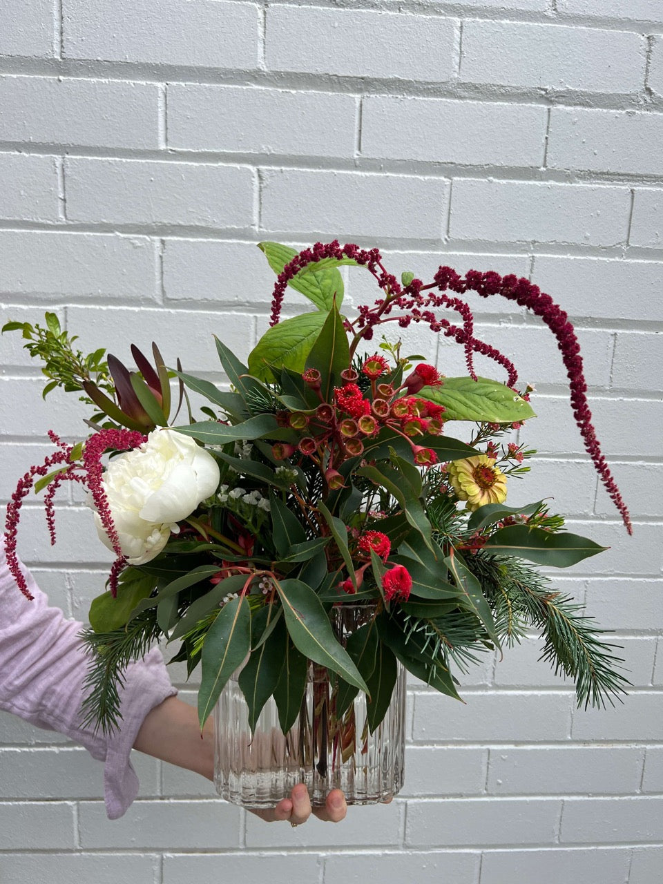 BYOV (Bring Your Own Vase) Bespoke Christmas Table Floral Centrepiece