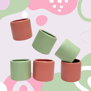 Ceramic Cylinder Mini Planter Pot