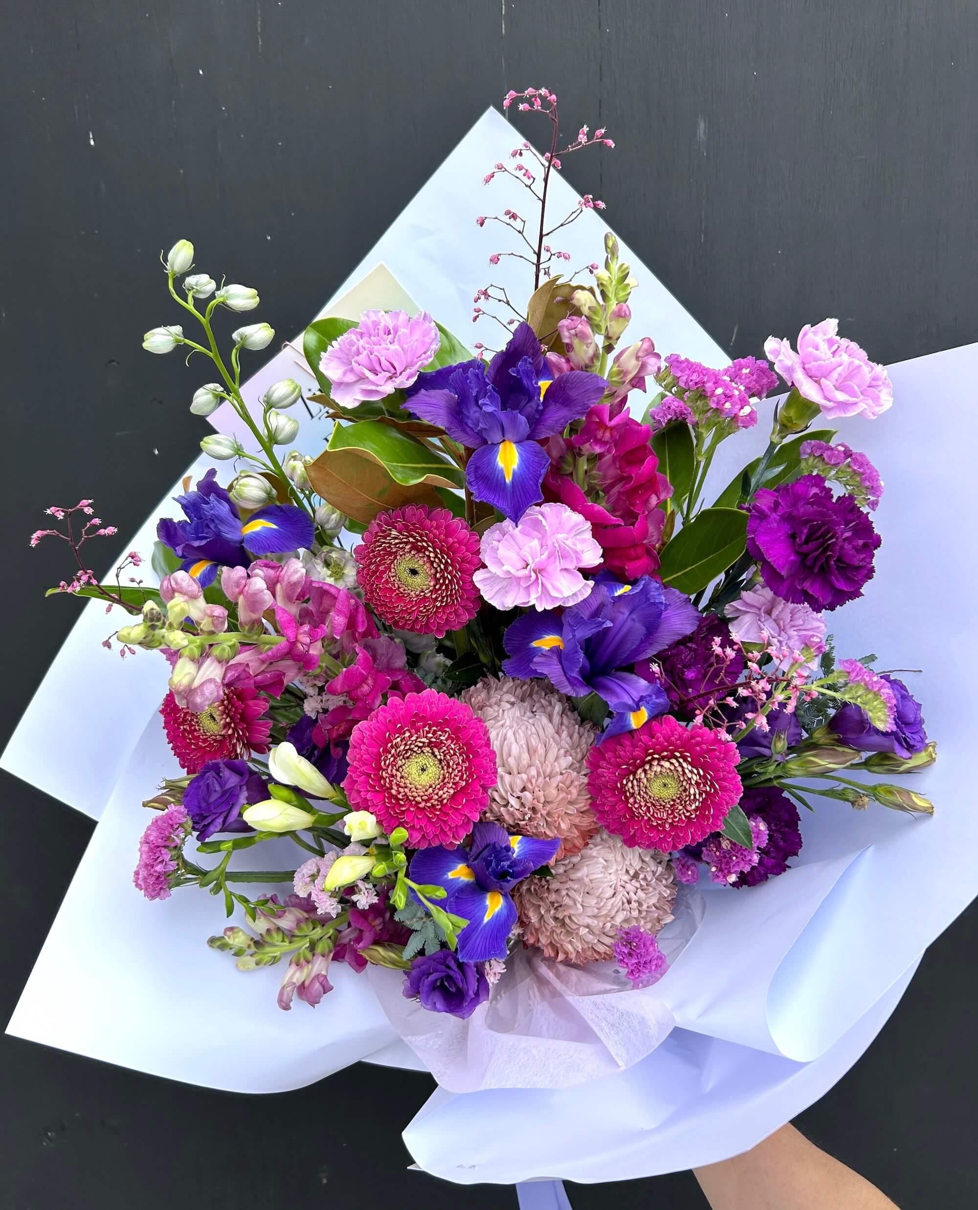 corporate gift bouquet purple