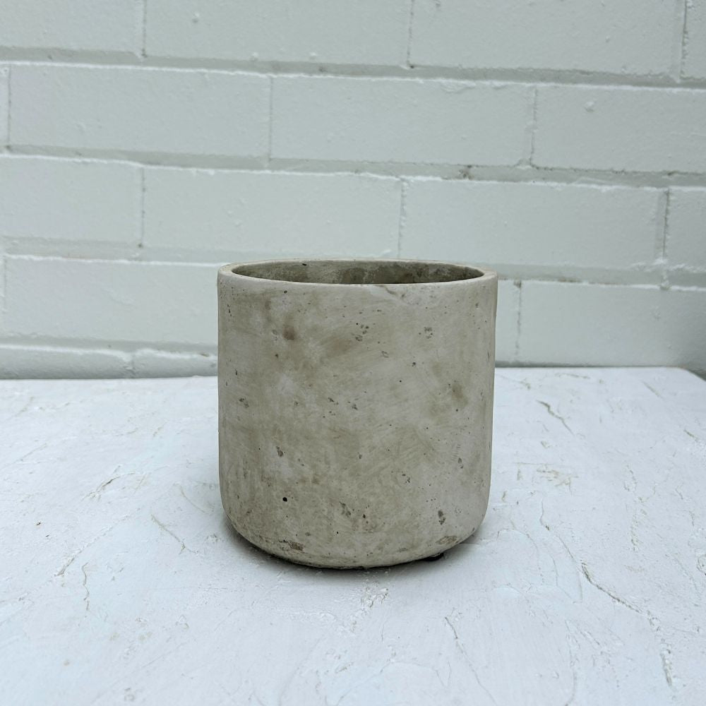 Cement Cylinder Yonkers Planter Pot