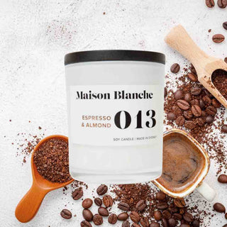 espresso coffee almond soy candle maison blanche