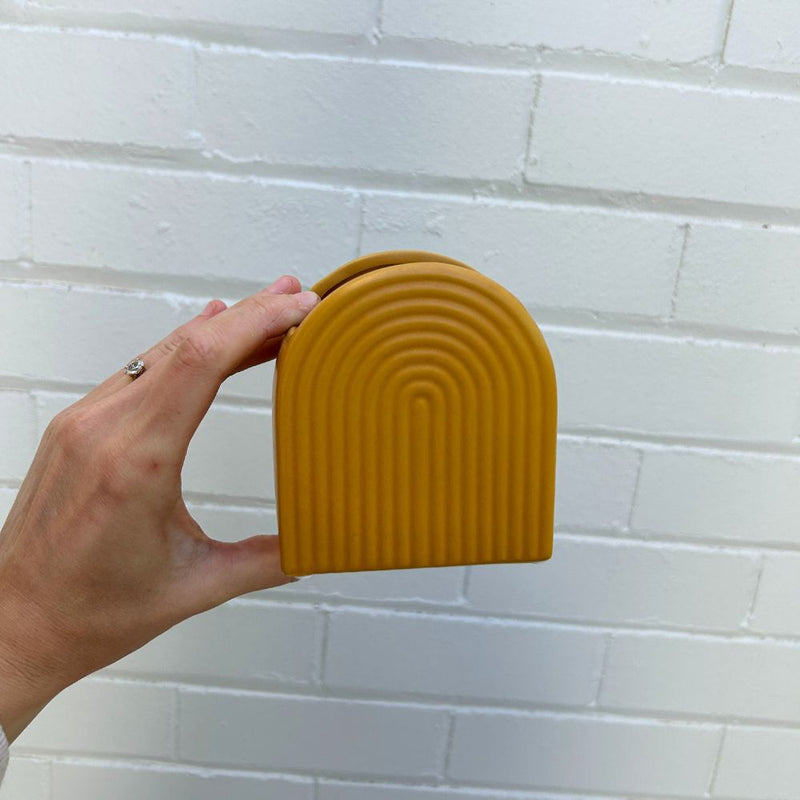 Gatsby Arch Mini Vase | Mustard Yellow