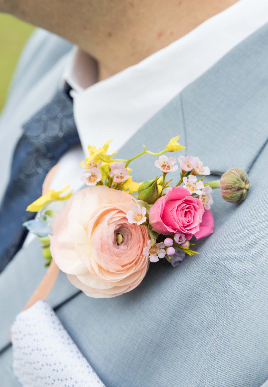 Buttonhole / Boutonniere - Seasonal Wedding Flowers