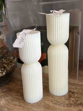 Fluted Pillar Candle by Studio Billie