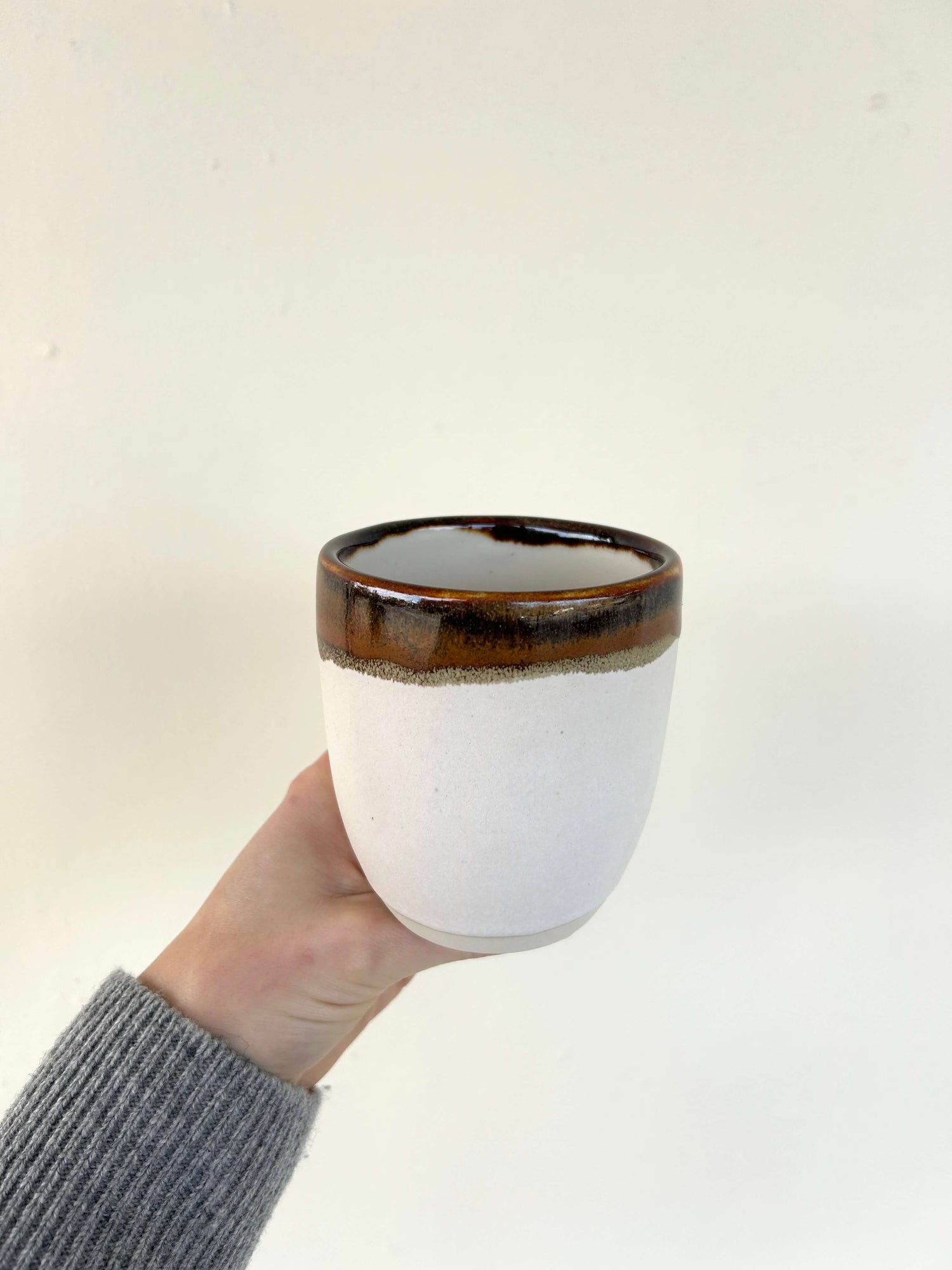 Reusable Takeaway Cup with Lid 12oz by Kim Wallace Ceramics