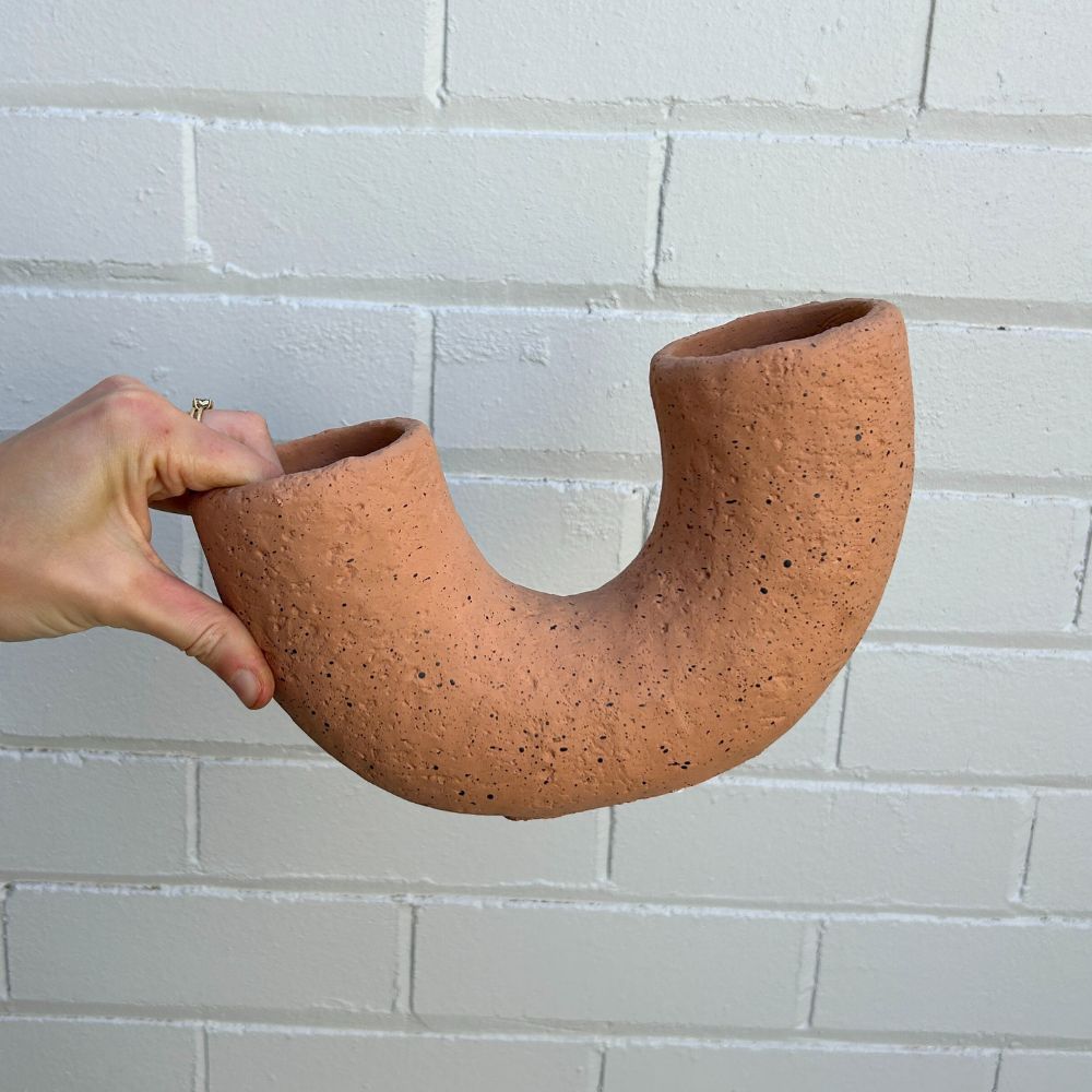 Speckled U-Shape Tube Vase