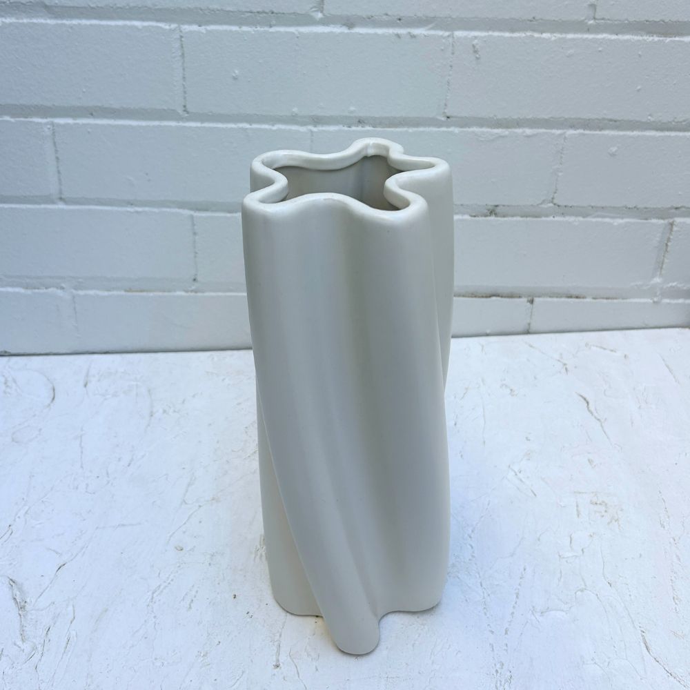 Swirl Ceramic Vase by Ben David by KAS