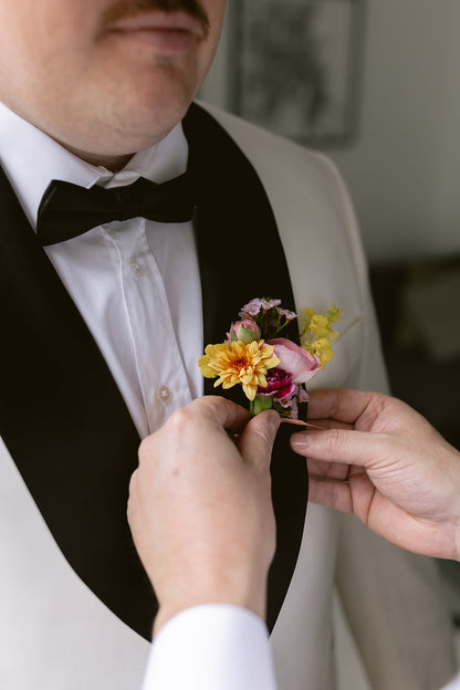 Buttonhole / Boutonniere - Seasonal Wedding Flowers