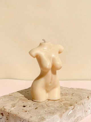 Large Female Torso Body Candle by April Blossom Co - Lime Tree Bower
