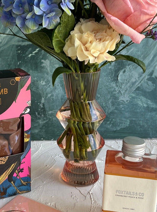 Petite Pink Glass Vase - Lime Tree Bower