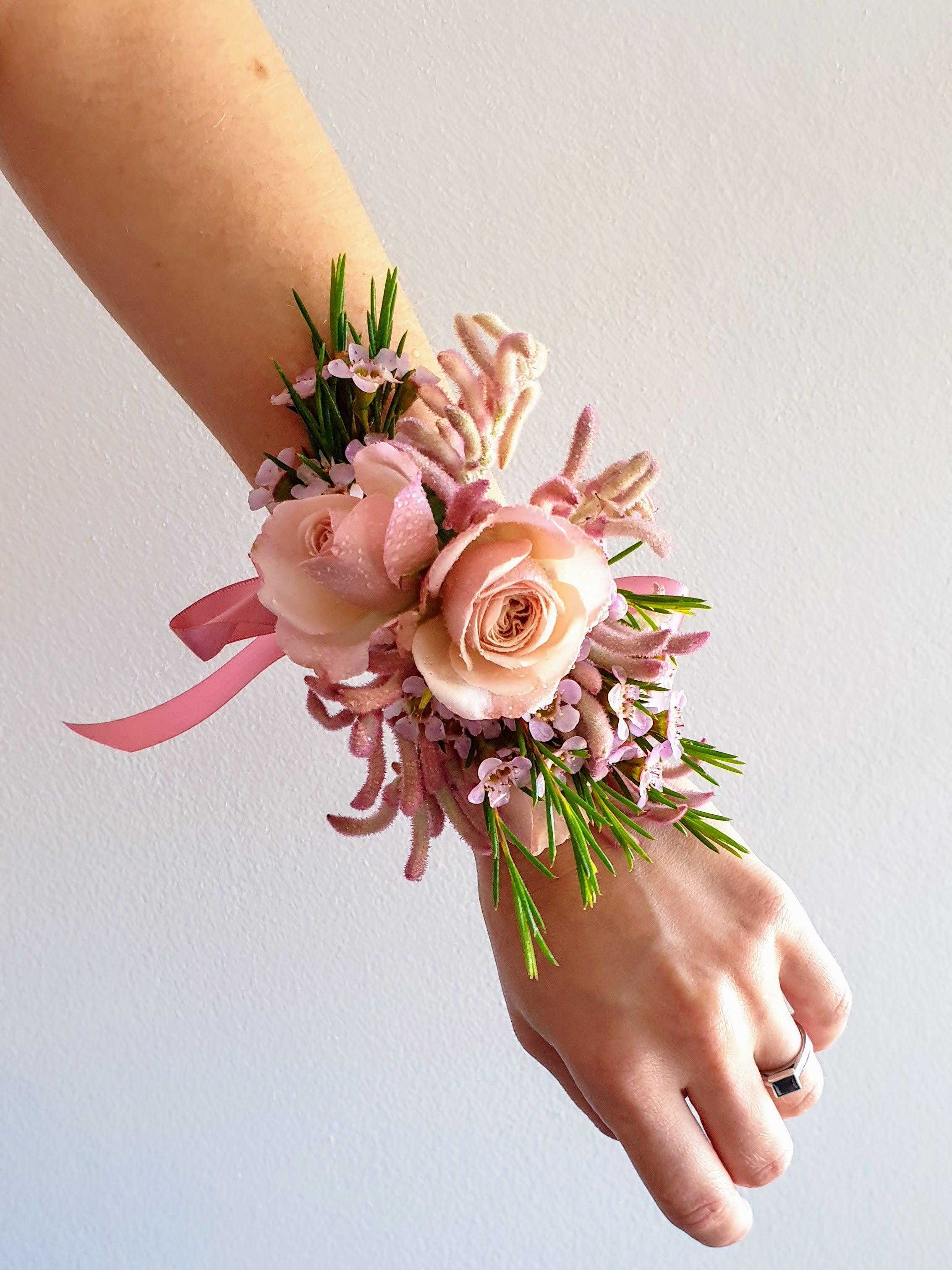 Artistic Wrist Corsages - School Formal, University Balls - Lime Tree Bower